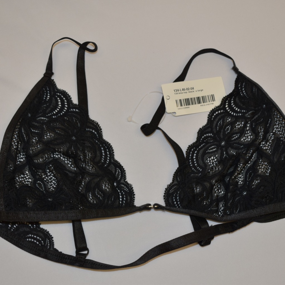 Wicked Weasel 134 "Kiss" Bra - Black NWT XL Ultra Rare